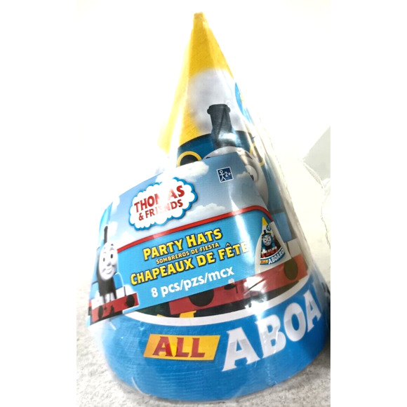 Thomas & Friends Party Hats Pack of 8 Children's Birthday Party Designware - Picture 1 of 3